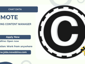 Remote Marketing Content Manager Role at Chat Data